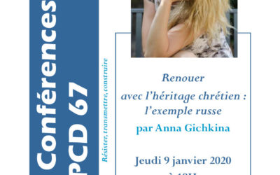 Conférence du PCD 67 à Strasbourg le 9 janvier à 19 H