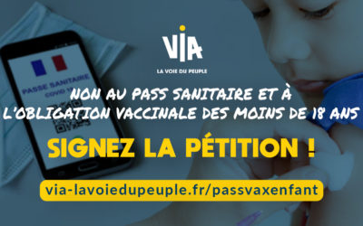 Signez la pétition pour dire non au pass sanitaire et à l&rsquo;obligation vaccinale des moins de 18 ans