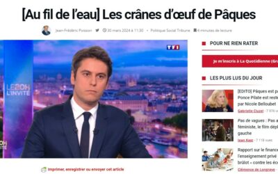 [Médias] Les crânes d&rsquo;œufs de Pâques, tribune de Jean-Frédéric Poisson dans Boulevard Voltaire