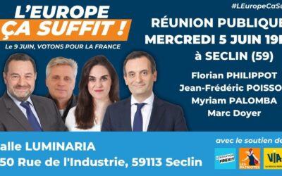 [Réunions publiques] de Jean-Frédéric Poisson et Florian Philippot à Seclin le 5 juin