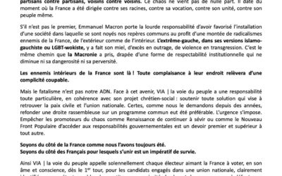 [Législatives anticipées] VIA | la voie du peuple choisit la paix civile et l&rsquo;union nationale