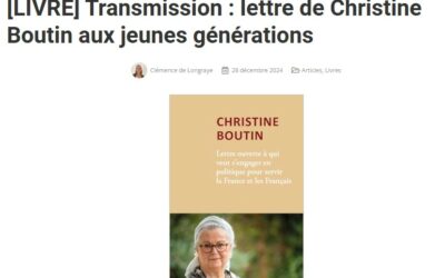 [Médias] Transmission : lettre de Christine Boutin aux jeunes générations / Boulevard Voltaire