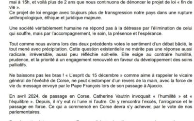 [Médias] VIA | Parti Chrétien Démocrate appelle les Sénateurs corses à voter contre le texte
